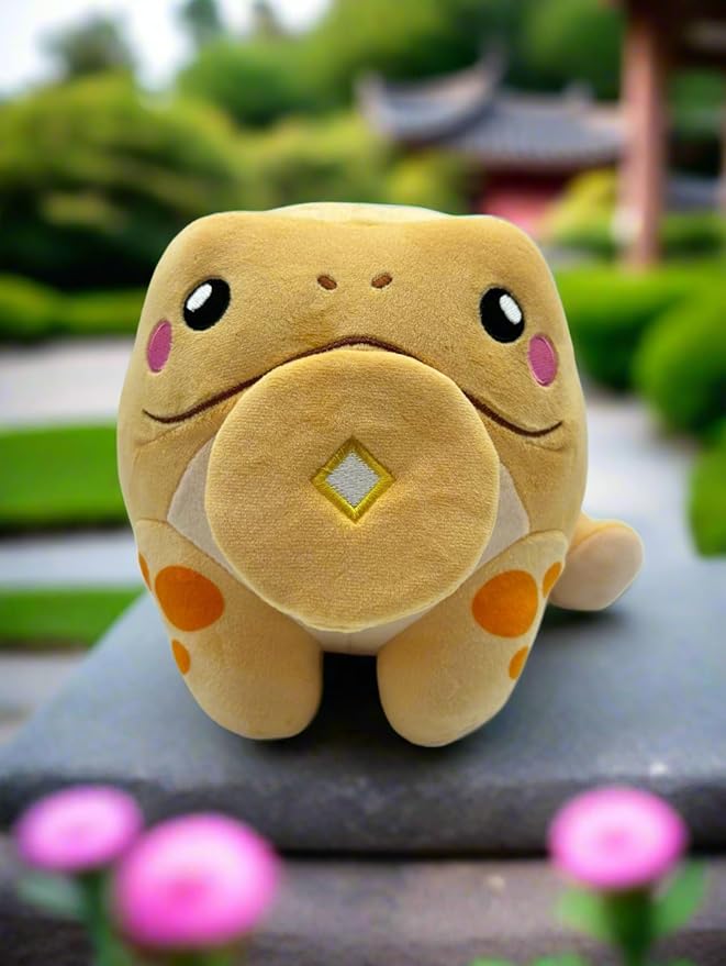 7 Inch Lucky The Jin Chan Plush- Ultra Soft & Squishy- Made from Eco-Friendly Materials- Encourages Imaginative Play- Chinese Folklore- Money Toad Stuffed Animal Gift for Kids 3+