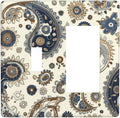 Outlet Covers Doodle Style Floral Abstract Teardrop 1 Toggle 1 Rocker Combination Decorative Wall Plate Electrical Switch Plates Light Switch Cover Plate For Bed Room Living Room Decor