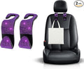 Ohleats 2 PCS Bling Car Seat Headrest Hooks, Crystal Rhinestone Back Seat Hanging Storage Organizer, Vehicle Seat Hanger Holder for Purse Handbag Coat, Interior Car Accessories (Purple)