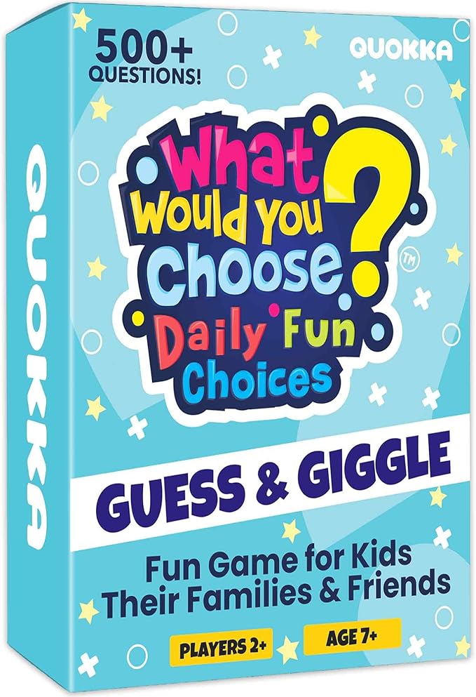 QUOKKA Fun Card Game for Teens, Kids & Adults – Fun Party & Family Board Game | What Would You Chose Challenges | 500+ Hilarious Icebreaker Questions for Friends, Family Nights, Travel & Sleepovers