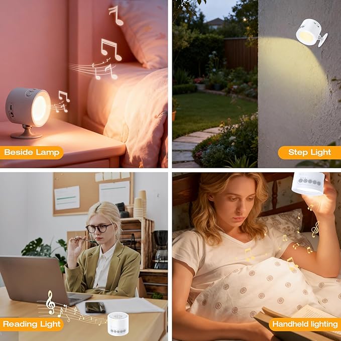 Wall Mounted Light White Noise Sound Machine for Noise Canceling- 30 Soothing Sounds, Motion Sensor & Timers, Sleep Baby Soother, Night Light, 2200mAh Rechargeable Wall Sconce Lamp for Bedroom Nursery