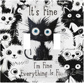 Funny Black Cat Inspirational Quotes Patterns Decorative Switch Plates 2 Gang Double Toggle Outlet Light Switch Cover Wall Plate Electrical Faceplate for Kids Room Nursery Decor