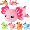 5 in 1 Axolotl Plush Toys for Girls Boys, 18" Mommy Axolotl Stuffed Animal with 4 Baby Axolotls Pink Stuffed Axolotl Plush with Babies Axolotl Plushies for Kids Toddler Birthday Christmas Plush Gifts