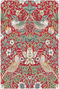 William Morris Strawberry Thief Botanical Red Green 1 Gang Light Switch Covers No Device Wall Plate Decorative Blank Switchplate Electrical Faceplate for Country Bathroom Bedroom Decor