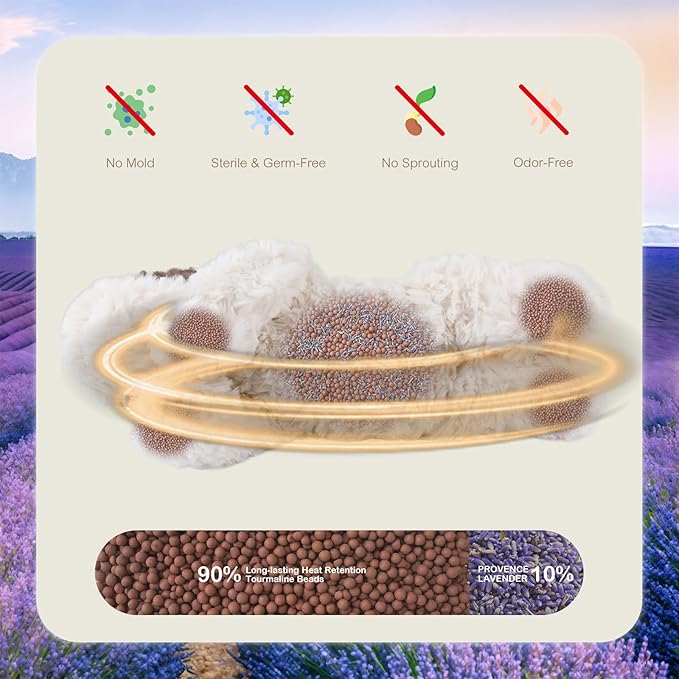 Aplushuman® Microwavable Heating Pad Golden Retriever Plush - Weighted Stuffed Animal Toy with Tourmaline Beads & Lavender - 1.8 lb for Long Lasting Cozy Warmth - Includes Gift Box & Greeting Card