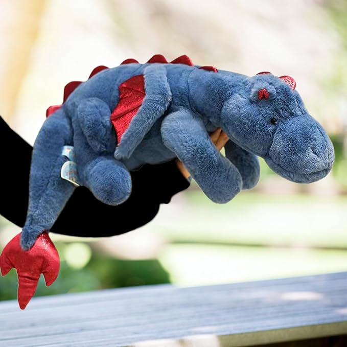 Pterosaur Stuffed Animal with Wings - Cute Soft Dinosaurs Plush Toys Little Flying Dragon Plushies Pillow Doll Christmas Birthday Gifts for Kids Boys Girls (Blue,59.05inch/150cm)