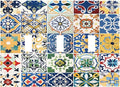 Decorative Switch Plates Moroccan Traditional Mexican Talavera Til 3 Gang Wall Plate Triple Toggle Light Switch Cover Faceplate Electrical Wall Panels for Kitchen Home Decor