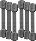 Bates- Child Safety Strap Locks, 6 Pack, Gray, Baby Cabinet Locks