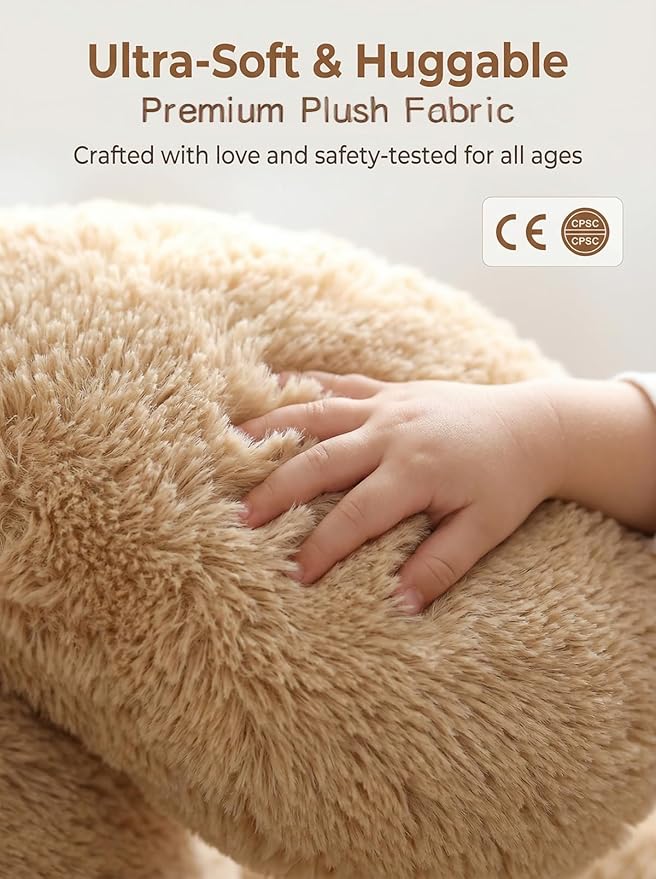 MaoGoLan 5Pcs Big Teddy Bear Plush with 4 Babies,41" Cuddly Giant Bear Stuffed Animal with Zipper Storage for Small Teddy Bear Plushies in Bulk for Baby Shower,Party Favor,Decorations,Kids,Adults