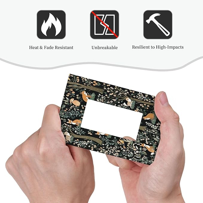 Decorative Outlet Covers Fairy Forest Animals Fox Squirrel Flower 1 Gang Single Rocker Light Switch Cover Plate Wall Plates Gfci Faceplate For Bed Room Farmhouse Decor