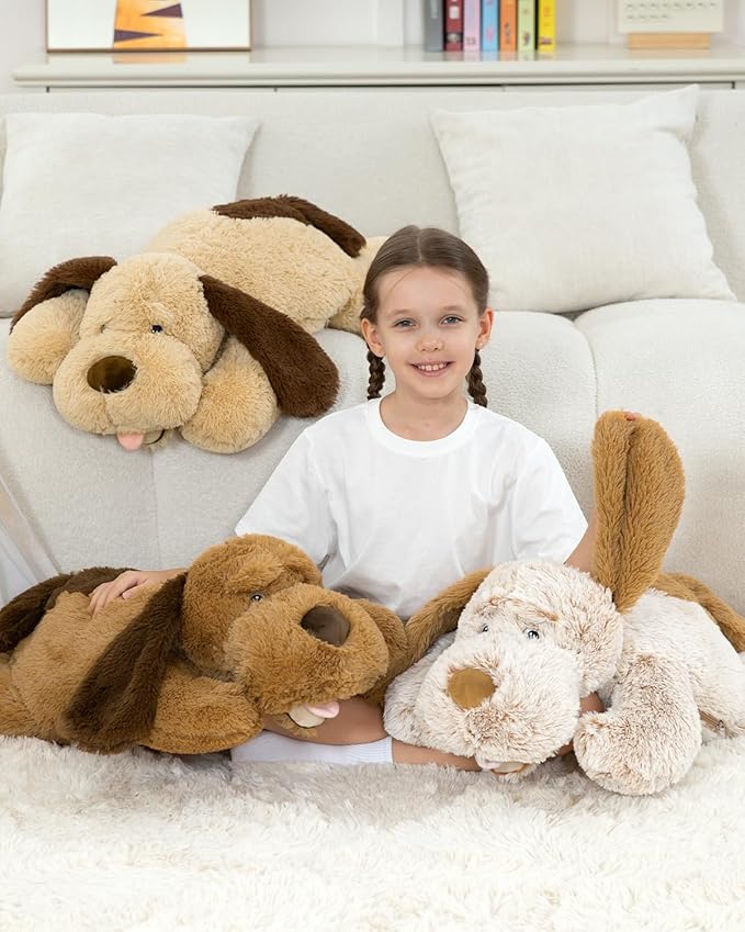 MaoGoLan Giant Dog Plush,31 inches Large Stuffed Animal Dog, Fluffy and Cuddly Stuffed Puppy Stuffed Animal Throw Pillow Toy Gift for Puppy Lover,Girls,Kids