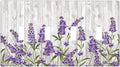 Purple Lavender Rustic Wooden Flowers Floral Plant Light Switch Covers Quad Toggle Electrical Faceplate 4 Gang Wall Plate Decorative Switch Plates Cover for Farmhouse Living Room Decor