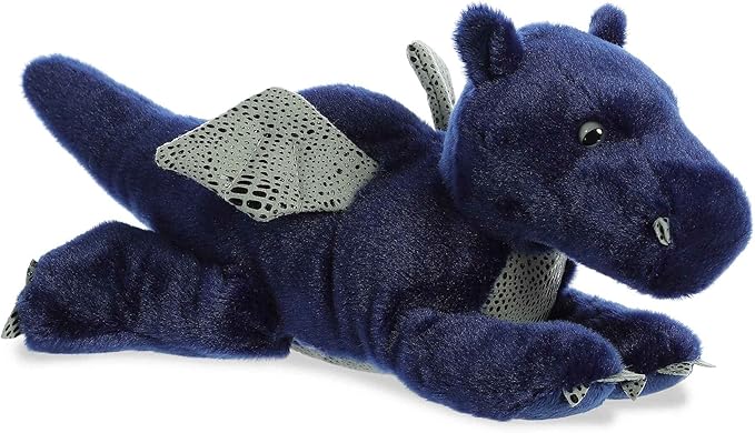 Aurora® Adorable Flopsie™ Sapphire Dragon™ Stuffed Animal - Playful Ease - Timeless Companions - Blue 12 Inches