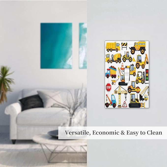 Yellow Truck Cartoon Transportation 1 Gang Light Switch Cover Decorative Single Toggle Wall Plate Switchcovers Electrical Switchplate Home Decor for Kidroom Living Room Bedroom Decorate