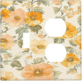 Outlet Covers Vintage Floral Pastel Flower Pattern 1 Toggle 1 Duplex Switch Plate Covers Electrical Light Switch Cover Plate Decorative Wall Plate Socket Cover for Bedroom Cabin Decor