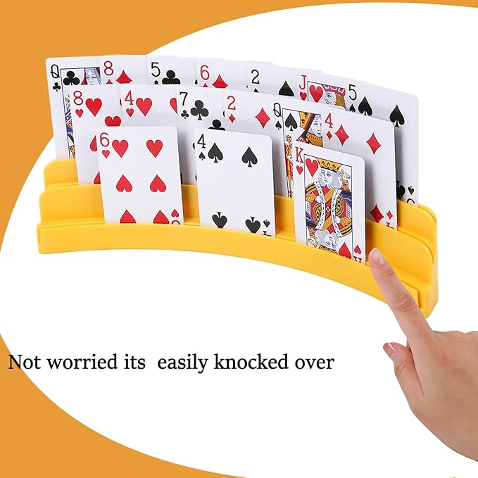 Three-Layer Design Playing Cards Holders，Playing Card Holder for Kids Adults Hands Free Card Holder for Family Card Game Nights Poker Parties