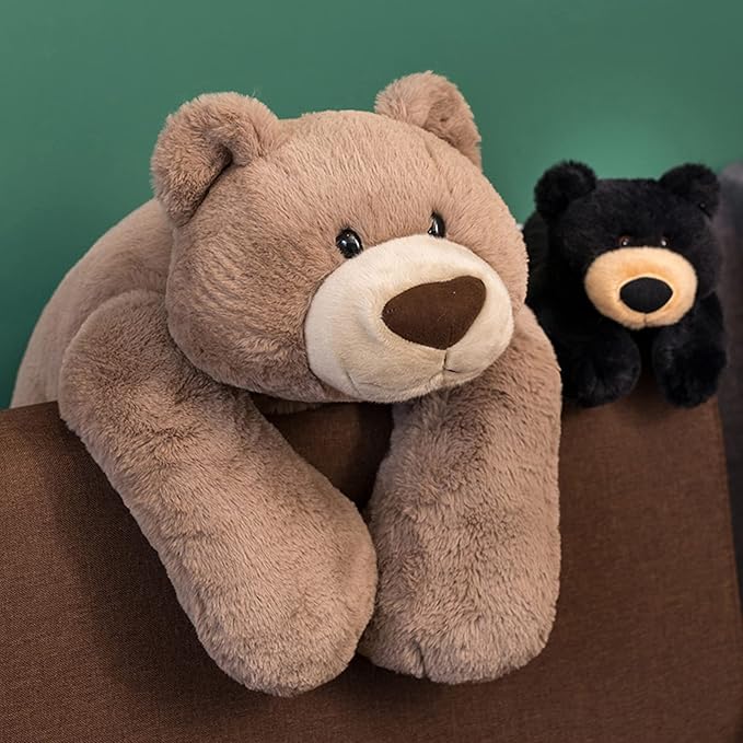 Weighted Stuffed Animals, 29.5" 6.2lbs Weighted Bear Stuffed Animal Toy Cute Brown Bear Plush Pillow Weighted Plush Animals Toy