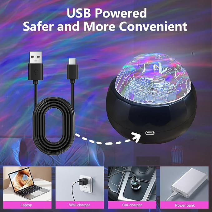MAXROCK Projector Night Lights for Bedroom Decor, Star Sky Moon Light Projector, Romantic Muticolor Night Lighting Lamp, Creative Gifts