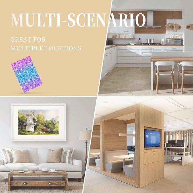 Light Switch Cover Plate Fantasy Colorful Glitter Blue Purple Gradient 1 Gang Blank No Device Decorative Outlet Covers Electrical Wall Plate Switchplate for Kids Room Home Decor