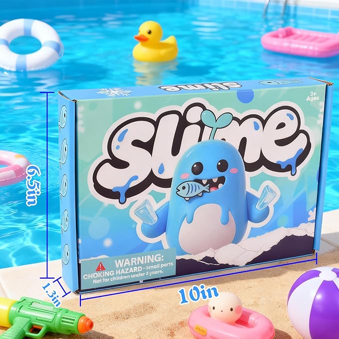24 Pack Blue Slimes, Mini Glow in the Dark & Galaxy Bulk Slime, Easter Party Favors Kit, Stretchy Stress Relief for Kids, Soft Putty DIY Toy, Girls and Boys Classroom Prize Gift ﻿
