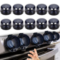 10PCS Stove Knob Covers for Child Safety Gas Stove Knob Locks Covers with Strong Adhesive Oven Knob Covers for Child Safety Prevent Kids Pets from Turning on Stoves(L)