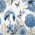 Blue Floral Hydrangea Floral Butterfly Flower Plant Decorative Switch Plates 2 Gang Double Toggle Outlet Light Switch Cover Wall Plate Electrical Faceplate for Bedroom Living Room Decor