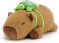 SQEQE Weighted Stuffed Animals Capybara Plush, Weighted Capybara Stuffed Animals with Turtle Backpack, Soft Pillow Toy for Kids Adults, Birthday Present & Valentines Gifts 9.8 Inch, 0.8 Lb