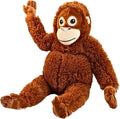 Punch Monkey Plush Toys, Punch The Monkey Soft Stuffed Animals Throw Pillow, Huggable Cuddly Orangutan Zoo Animal Plushies Doll, Gift for Kids and Adults (Orange)