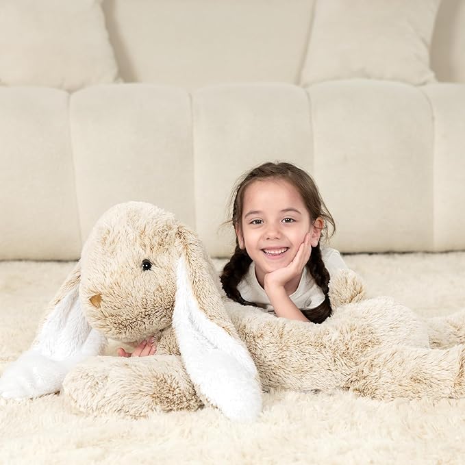 BENINY Large Bunny Stuffed Animal 31", Giant Rabbit Plush Toy for Girls Boys Kids, Big Cuddly Easter Gift for Girl Chirstmas Birthday