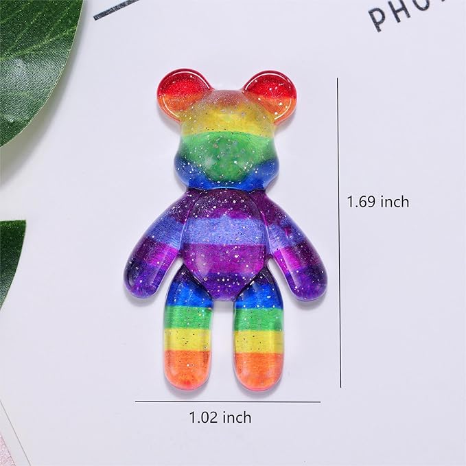 Aesnefe Pocket Bear Hug, Anxiety Relief Gifts for Men Women, Mental Health Positivity Gift for Anxious Friend, Autism Fidget Gift, Thoughtful Gifts for School Anxiety, Rainbow