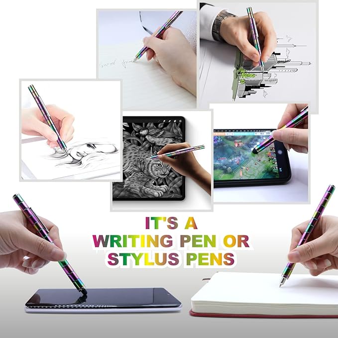 LARAH Color Fidget Pen Toy, Sensory Tool EDC Fidgeting Game for Adults, Cool Gadget Best for Stress and Anxiety Relief and Kill Time,Novelty Gifts for Teen and Adults
