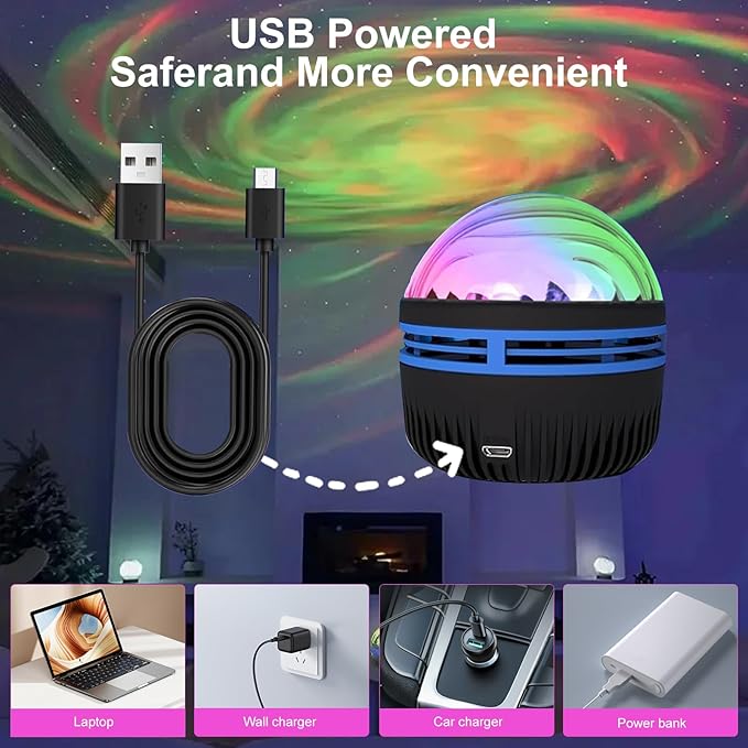 MAXROCK Black Hole Galaxy Projector, Night Light with Remote Control for Kids Bedroom, Sensory Lights for Adults Room Aesthetic, Party