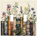 Plant Floral Books Colorful Flower Decorative Switch Plates 2 Gang Double Toggle Outlet Light Switch Cover Wall Plate Electrical Faceplate for Kids Room Bedroom Decor