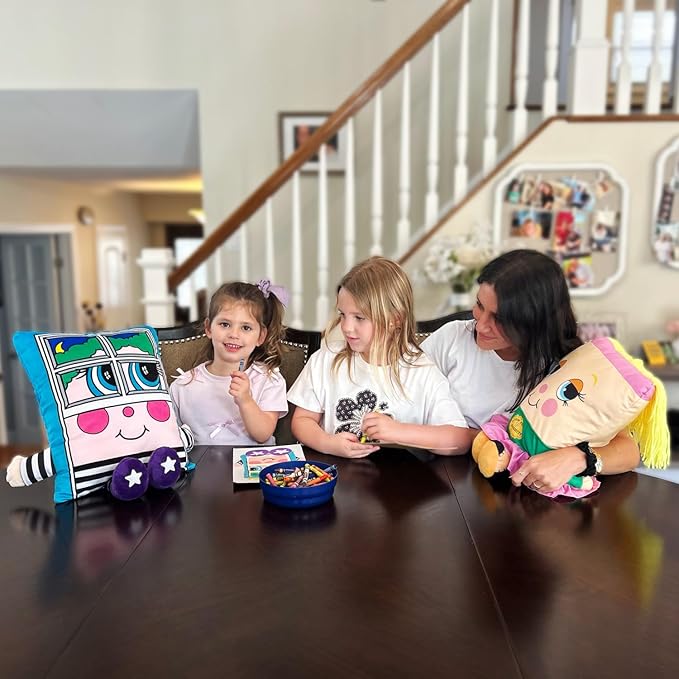 Jill College Plush - 2-in-1 Toy & Pillow, 80's Nostalgic Plush Pal Reimagined, Stuffed Rectangular Character, Cozy Nap & Play Design