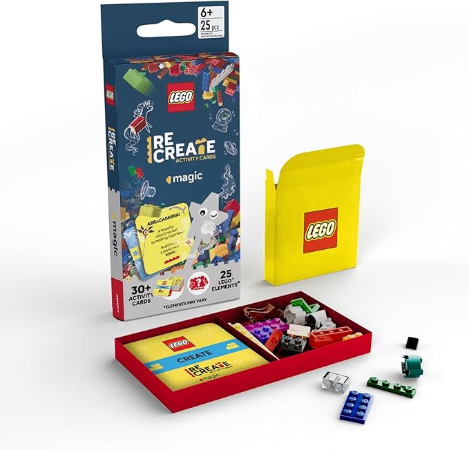 LEGO Recreate Activity Cards – Magic | Fantasy Building Game with 30+ Activity Cards & 25 LEGO Elements | Ages 6+