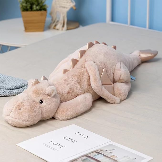 Pterosaur Stuffed Animal with Wings - Cute Soft Dinosaurs Plush Toys Little Flying Dragon Plushies Pillow Doll Christmas Birthday Gifts for Kids Boys Girls (Pink,51.18inch/130cm)