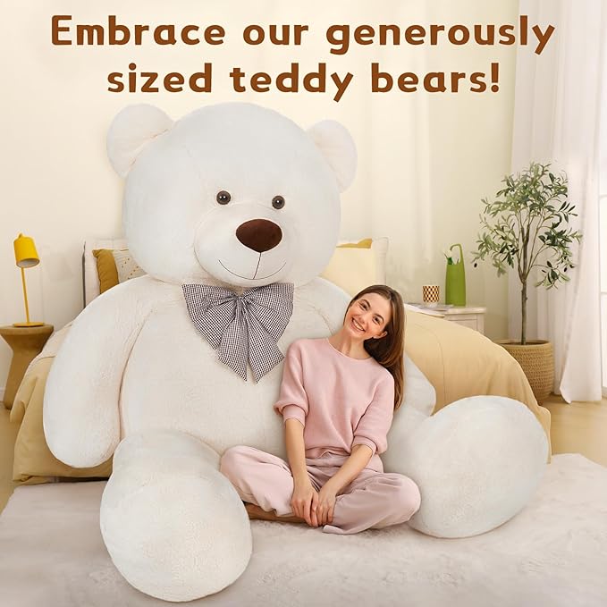 MaoGoLan Giant Teddy Bear 10ft Stuffed Animal, Huge Jumbo Size 10 Feet Teddy Bear Plush, Charming and Fluffy Bear for Decorations, Celebrations,Valentines Day,Baby Shower,White