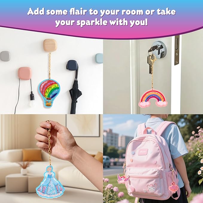 Shake-its Glitter Craft Kits, DIY Art Kit for Kids - Fun Shake Art Supplies, Creative Arts and Crafts Activity Gifts for Girls & Boys Ages 4 5 6 7 8 9 (Unicorns & Princesses)