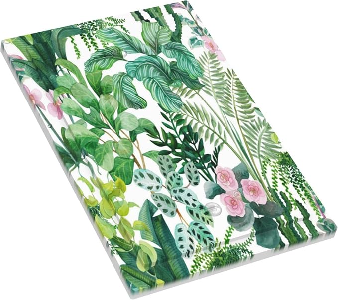 Tropical Palm Leaves Green Jungle Botanical Floral Flowers Light Switch Cover Plate 1 Gang No Device Blank Electrical Wall Plates Faceplate Decorative Switch Plate for Bedroom Living Room Decor