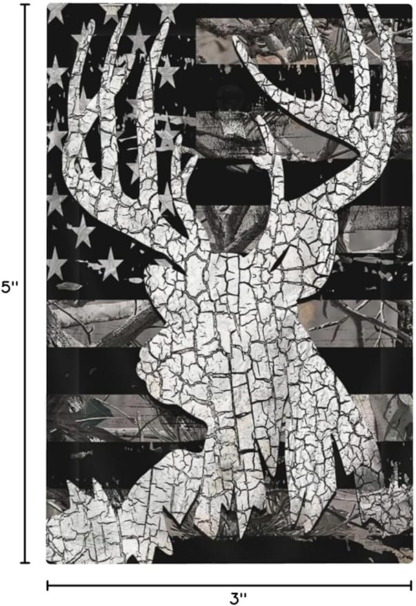 American Flag Forest Antler Deer Elk 1 Gang No Device Wall Plate Decorative Blank Light Switch Cover Switchplate Electrical Faceplate for Bathroom Home Bedroom Art Decor