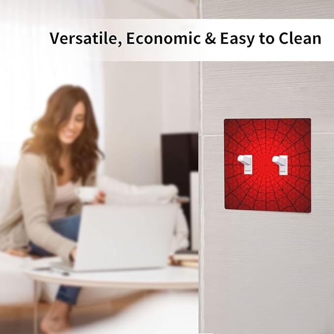 Spider Web Double Light Switch Cover Plates Decorative 2 Gang Wall Plate Double Toggle Lightswitch Cover