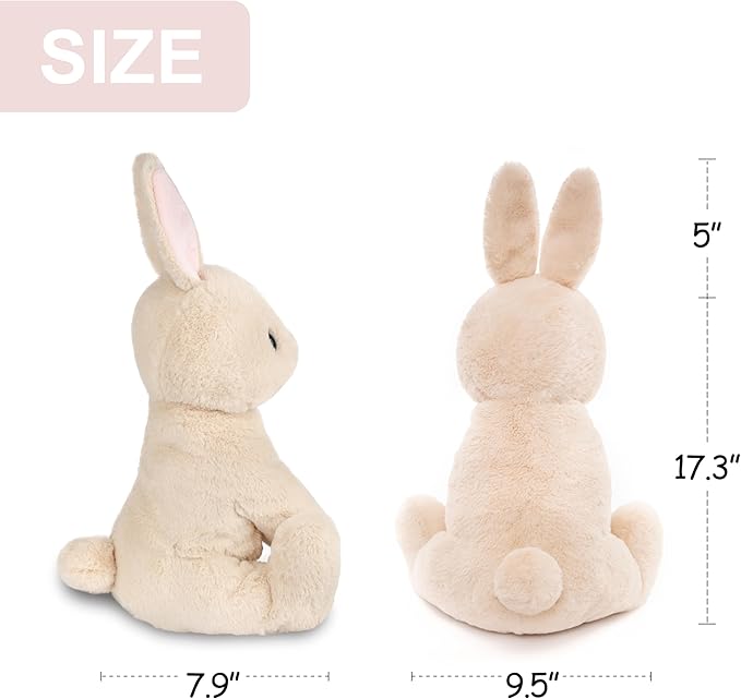 WEIGEDU 17.3-Inch Rabbit Bunny Stuffed Animal Plush Toy for Kids, Boys, Girls, Babies - Perfect Birthday, Easter, and Christmas Bedtime Gift