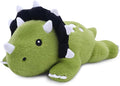 SQEQE Weighted Triceratops Dinosaur Plush, Weighted Stuffed Animal Dinosaur for Comforting Hugs, Soft Plushie Toy Pillow Gift for Kids, Valentines Birthday Decoration 9.8 Inch, 0.8 Lb