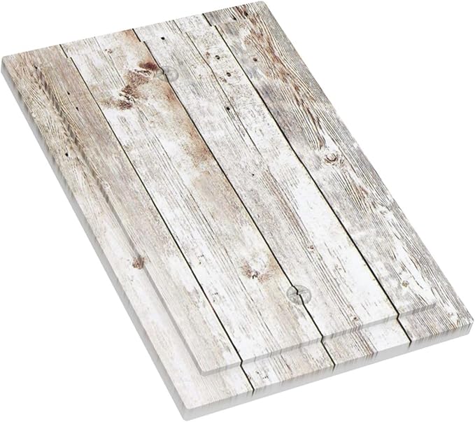 Vintage Light Wood Retro Rustic White Gray Oak Print Light Switch Cover Plate 1 Gang No Device Blank Electrical Wall Plates Faceplate Decorative Switch Plate Covers for Farmhouse Home Decor
