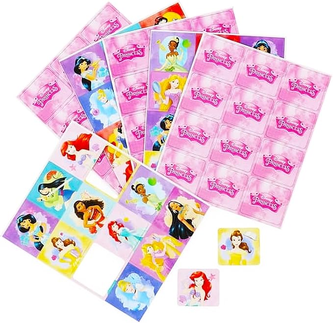 Disney Princess Educational Toy Bundle for Kids - Memory Game Set Featuring Mulan, Belle and Others, with Stickers and More | Disney Princess Learning Toy for Girls, Boys