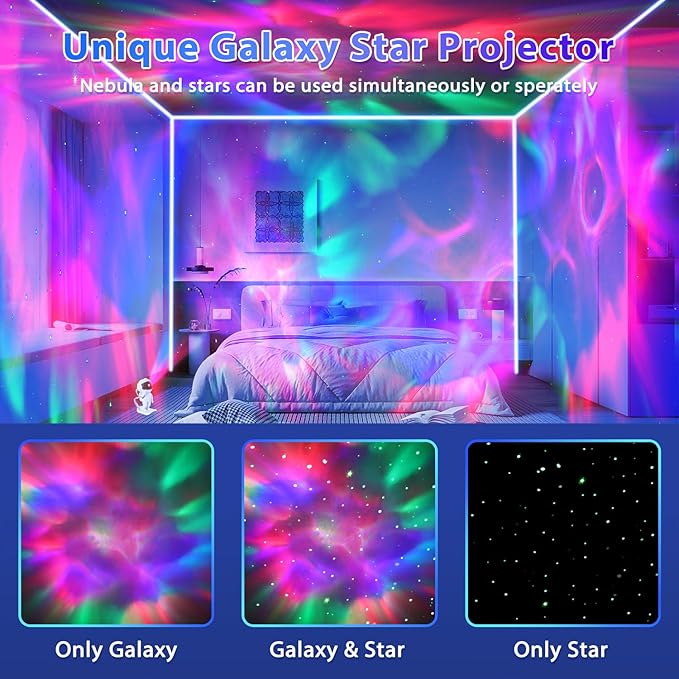 Astronaut Galaxy Projector, Star Projector, Night Light for Kids with Timer and Remote, Room Decor, Galaxy Projector for Bedroom, Birthday Gifts for Adults Teen Girl Gifts