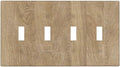 Light Switch Cover Plate Light Brown Wood Grain 4 Gang Quad Toggle Wall Plate Electrical Outlet Cover Decorative Switch Plate Covers for Farmhouse Cabin Decor