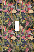 Dreamy Tropical Rainforest Colorful Mushroom Wildflower Decorative Light Switch Cover 1 Gang Single Toggle Device Electrical Faceplate Switchplates Decorator Outlet Wall Plate for Farmhouse Kids Room