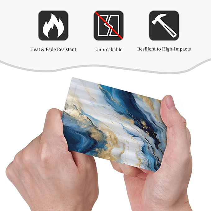 Abstract Blue Granite Luxury Watercolor Marble Texture Print 1 Gang Light Switch Covers No Device Wall Plate Decorative Unique Blank Switchplate Electrical Faceplate for Kitchen Decor