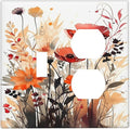 Wallplates Country Watercolor Flowers Art Wildflower 1 Toggle 1 Duplex Switch Plate Electrical GFCI Faceplate Decorative Light Switch Covers for Bedroom Cabin Decor